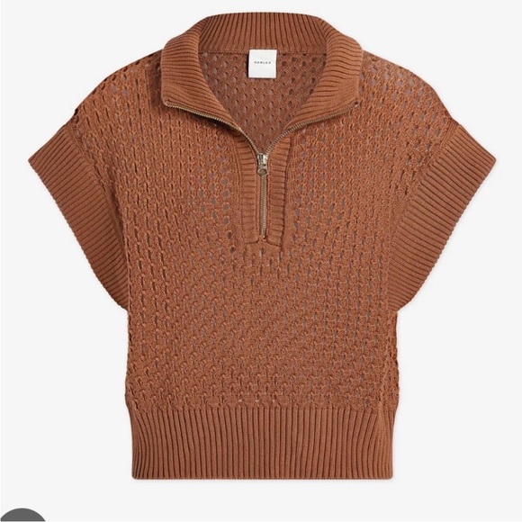 Varley Gaines Half Zip Knit in Rawhide - Picture 4 of 4